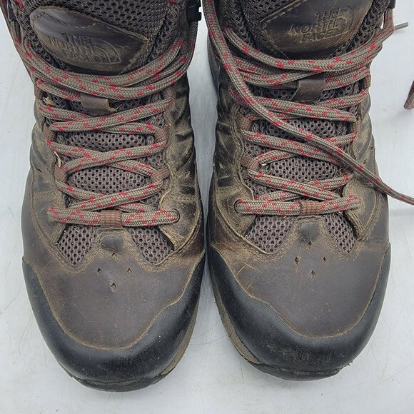 The North Face Hedgehog Mens 8.5 Hike II Mid Gore Tex Bone Brown Rage Red main image 8
